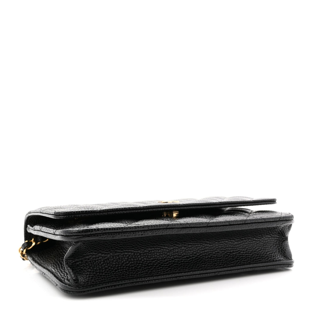 Chanel Caviar Quilted Wallet on Chain WOC Black