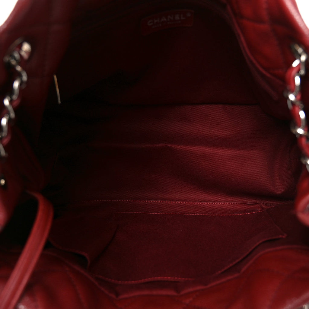 Chanel Caviar Quilted Large Timeless CC Soft Tote Dark Red