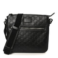 Gucci Guccissima Signature Small Messenger Bag Black