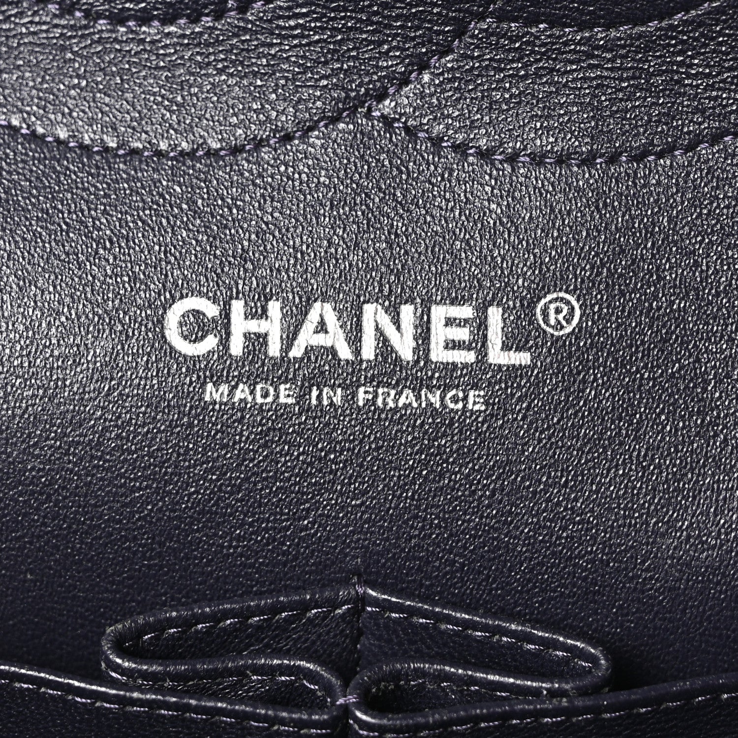 Chanel Lambskin Quilted Jumbo Double Flap Navy