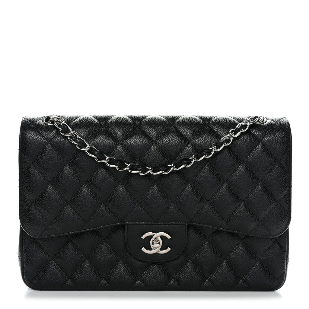 Chanel Caviar Quilted Jumbo Double Flap Black