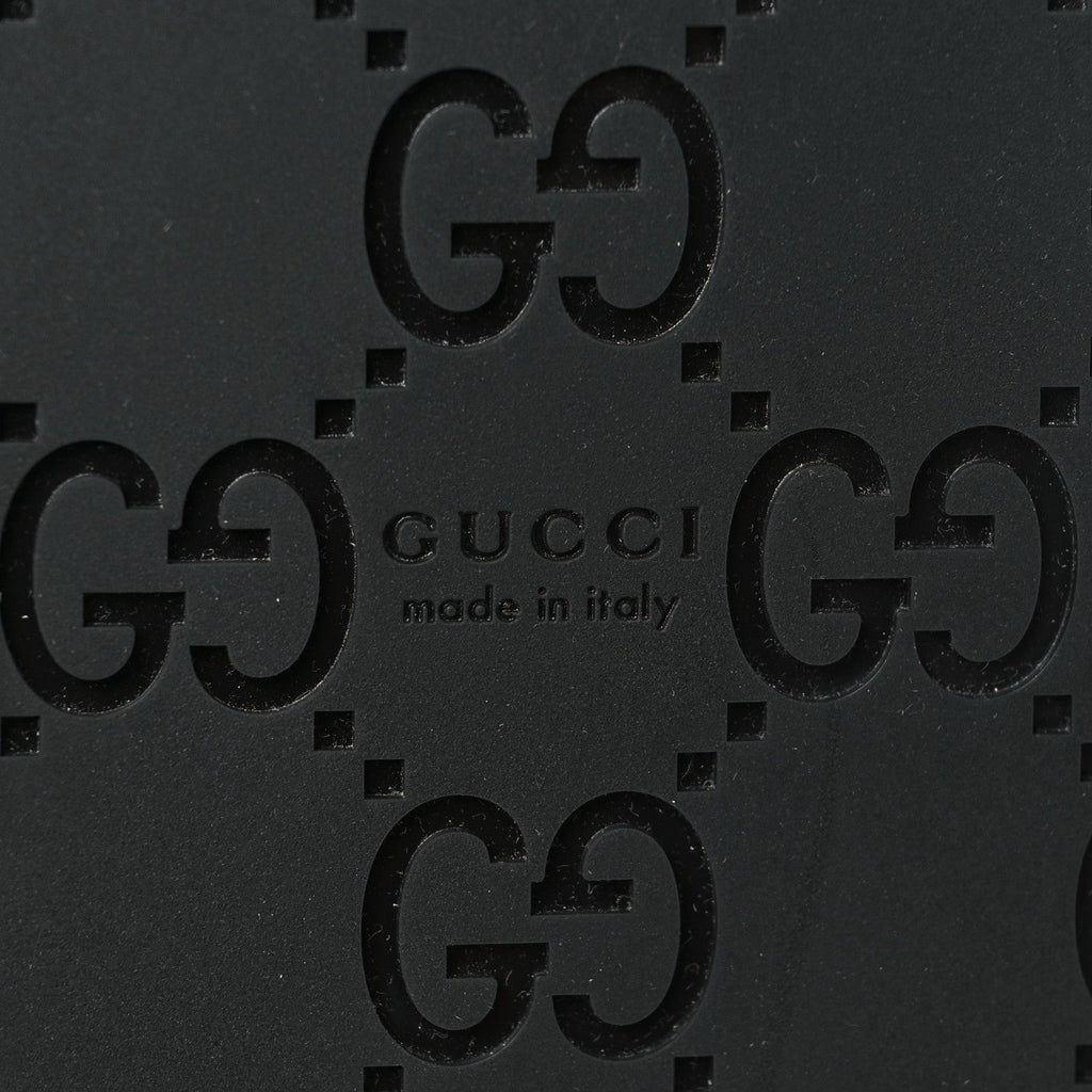 Gucci Guccissima GG Embossed Womens Sandals 36.5 Black