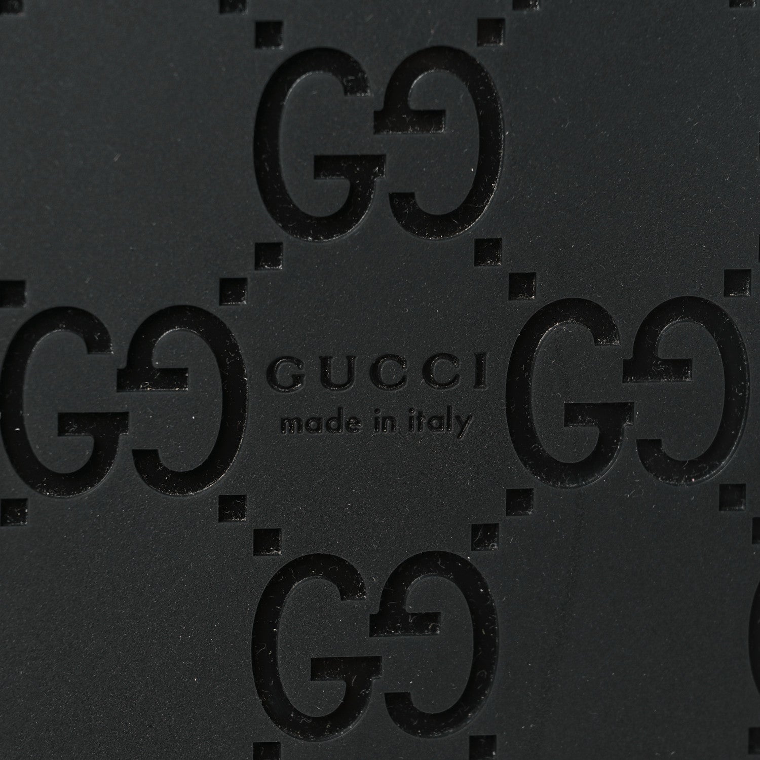 Gucci Guccissima GG Embossed Womens Sandals 36.5 Black