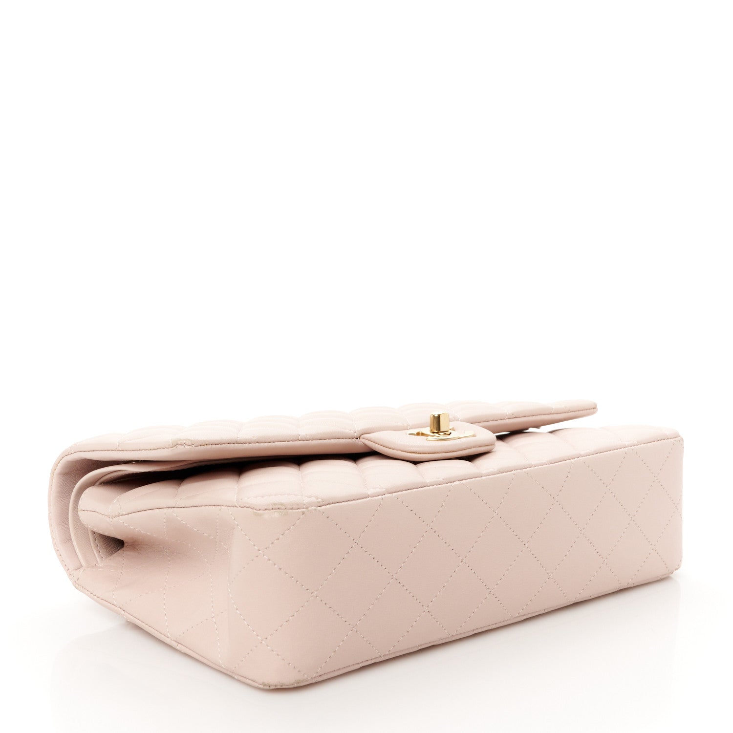 Chanel Lambskin Quilted Medium Double Flap Light Pink