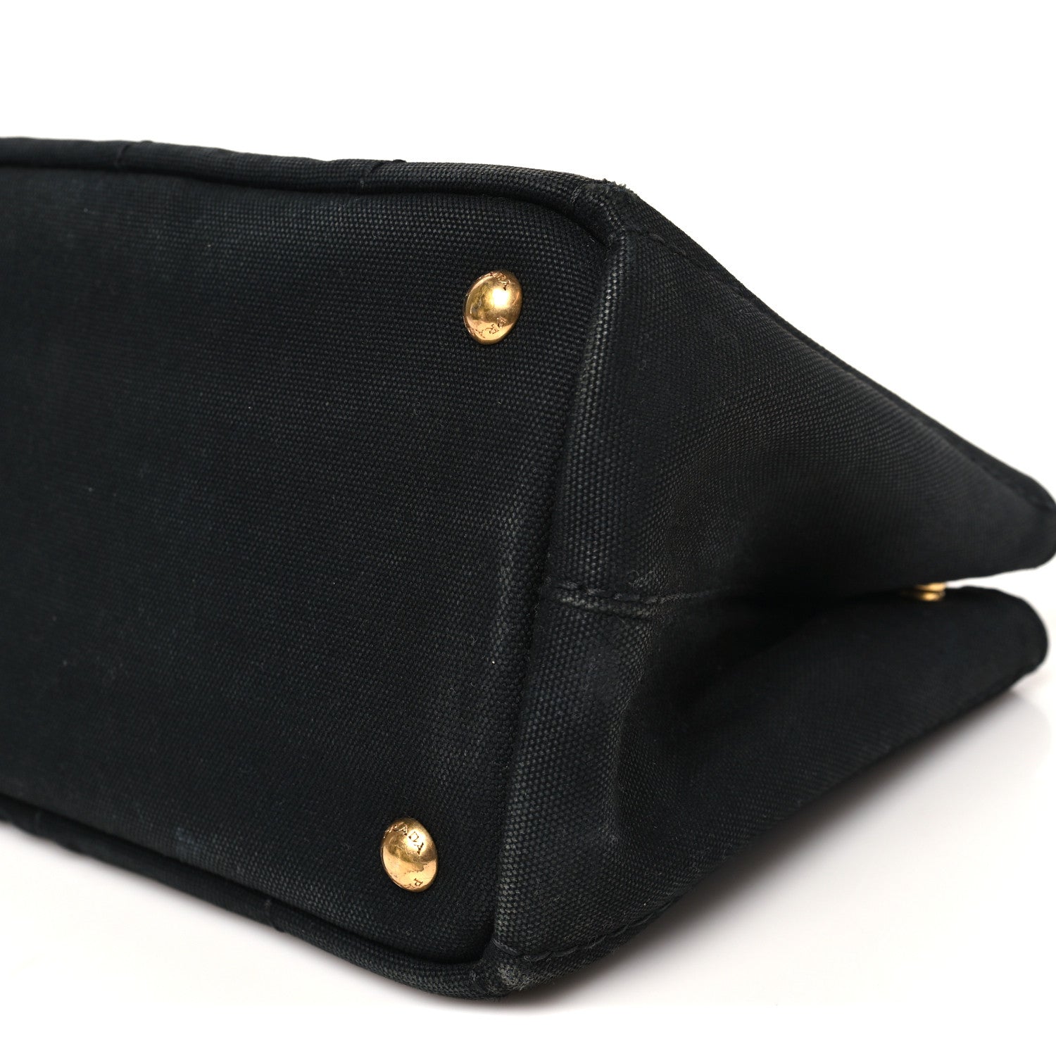 Prada Denim Canapa Logo Tote Black
