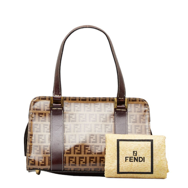 Fendi Zucchino Coated Canvas Handbag - '10s