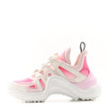 Louis Vuitton Calfskin Technical Nylon LV Archlight Sneakers 37 White Pink
