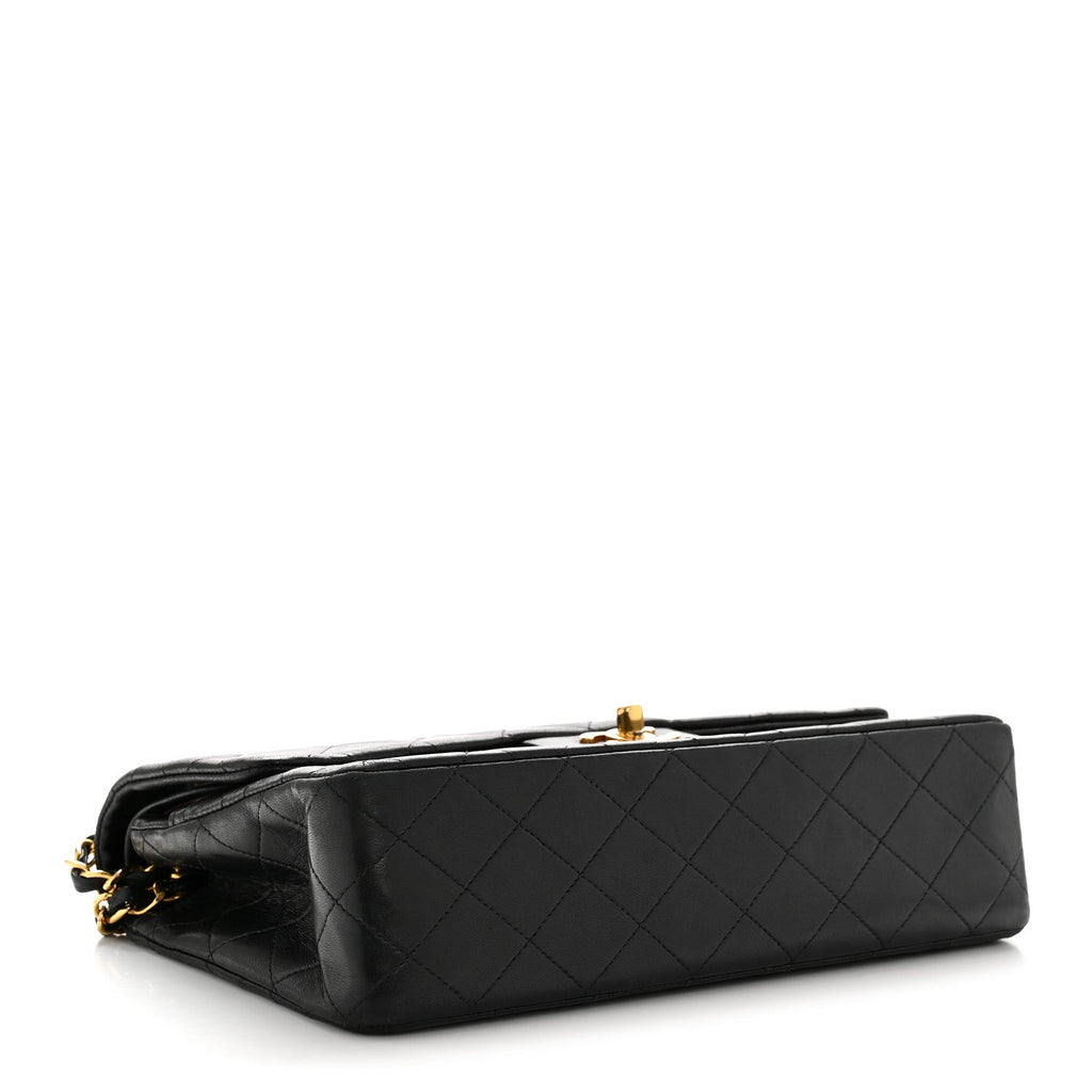 Chanel Lambskin Quilted Medium Double Flap Black