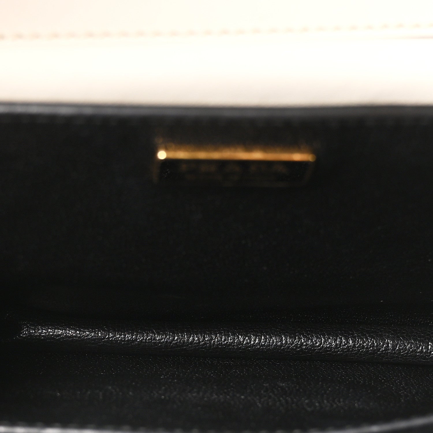 Prada City Calf Saffiano Cahier Bag Talco Black