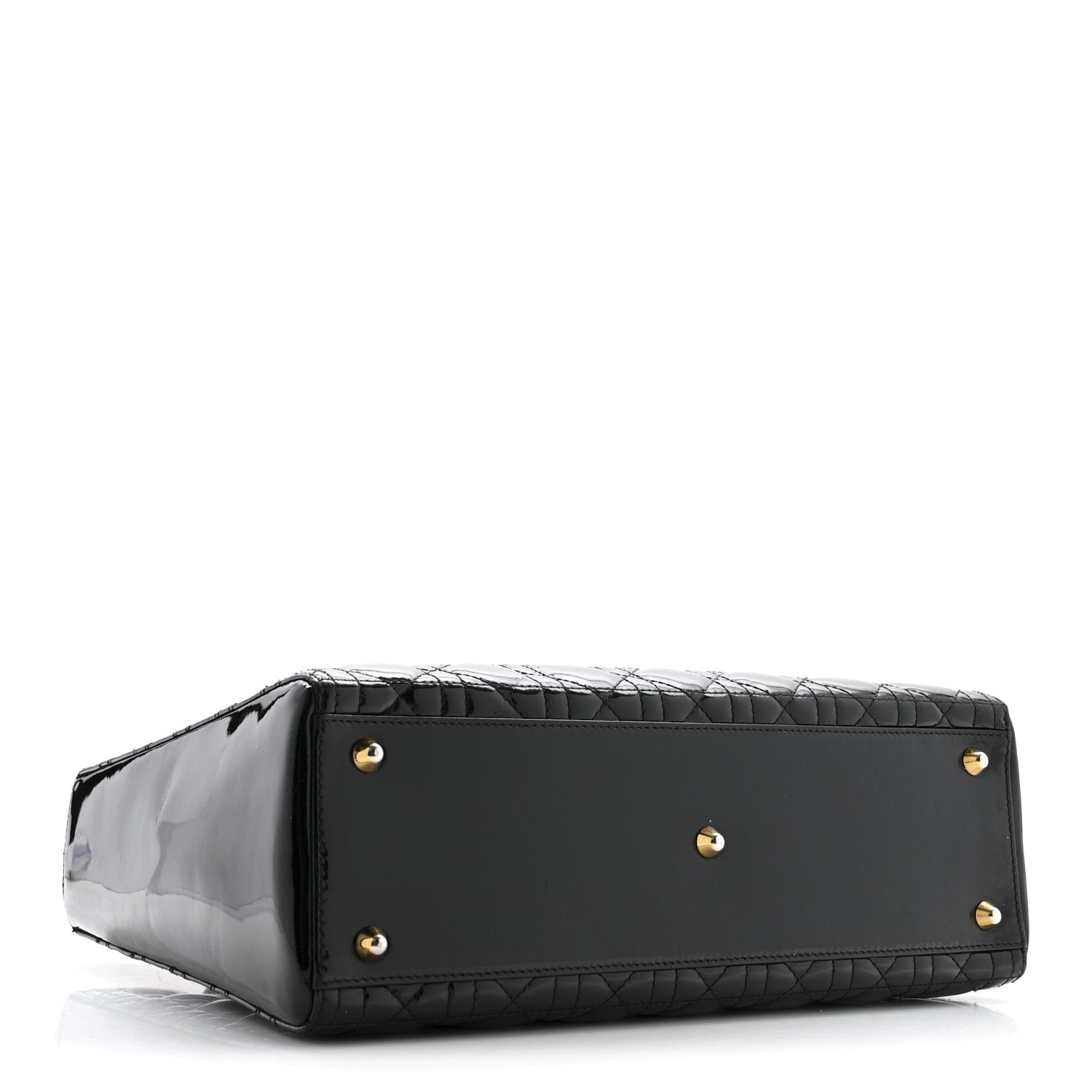 Christian Dior Patent Cannage Large Lady Dior Black