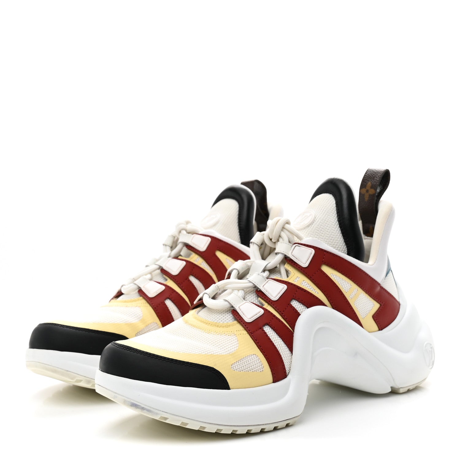 Louis Vuitton Calfskin Technical Nylon LV Archlight Sneakers 40.5 Terracotta