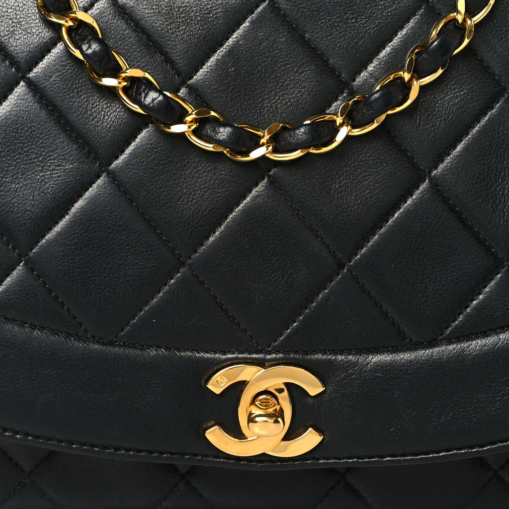 Chanel Lambskin Quilted Medium Single Flap Black
