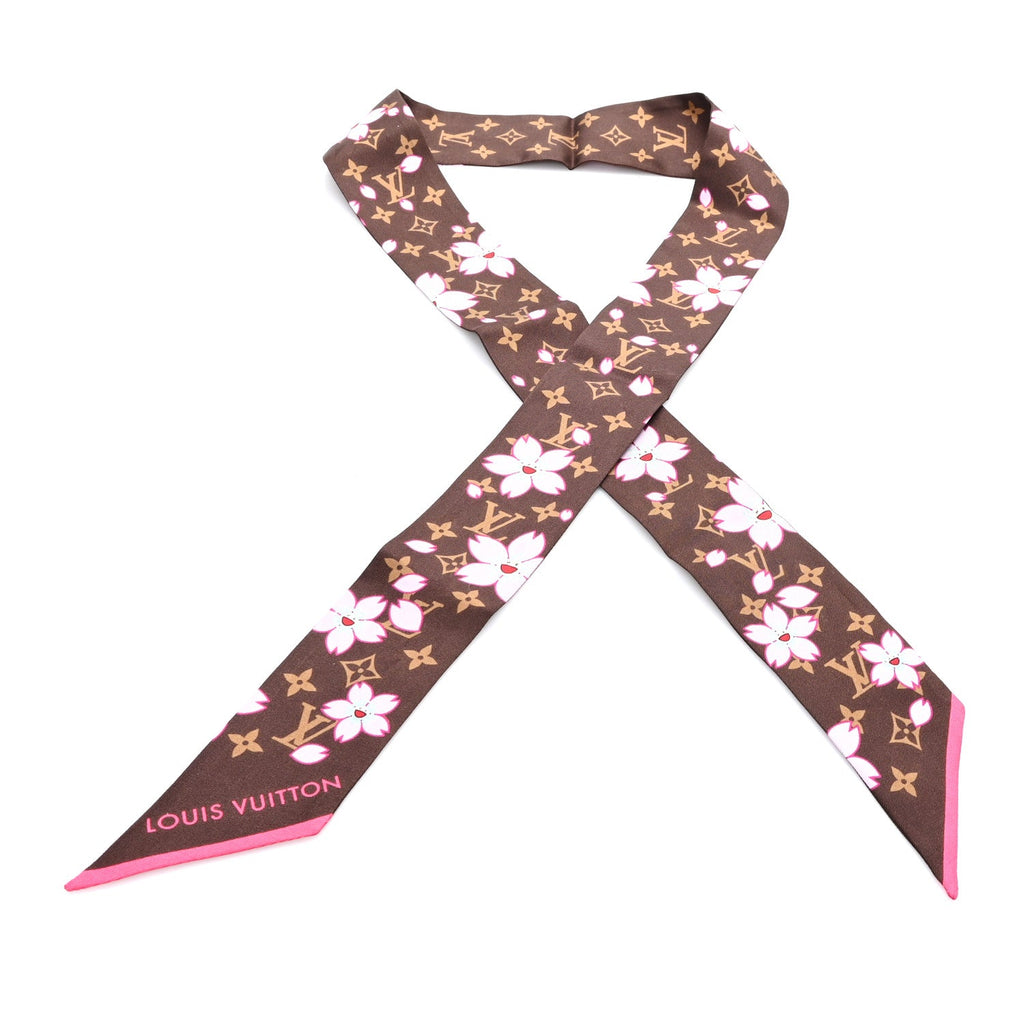 Louis Vuitton LV X TM Silk Monogram Cherry Blossom BB Bandeau Tan