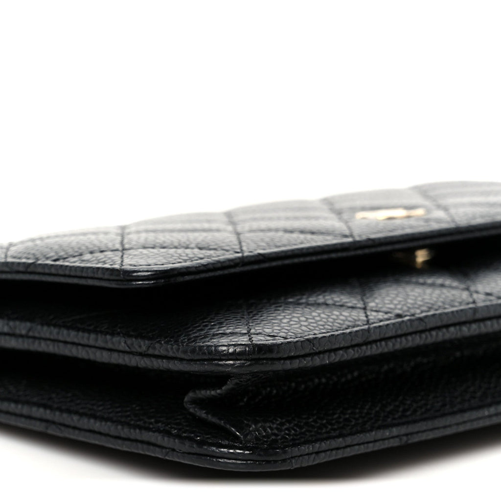 Chanel Caviar Quilted Wallet on Chain WOC Black