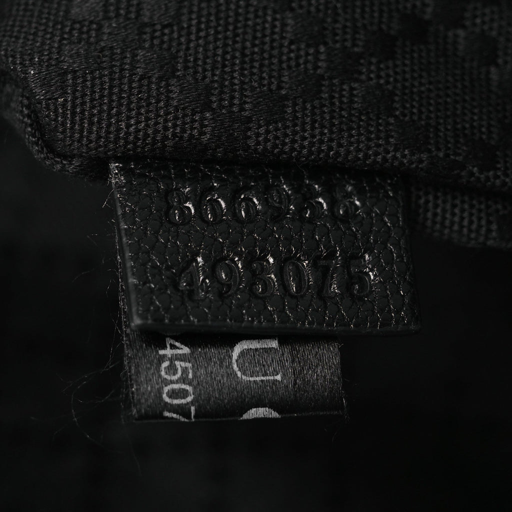 Gucci Grained Calfskin Medium Brea Crossbody Bag Black