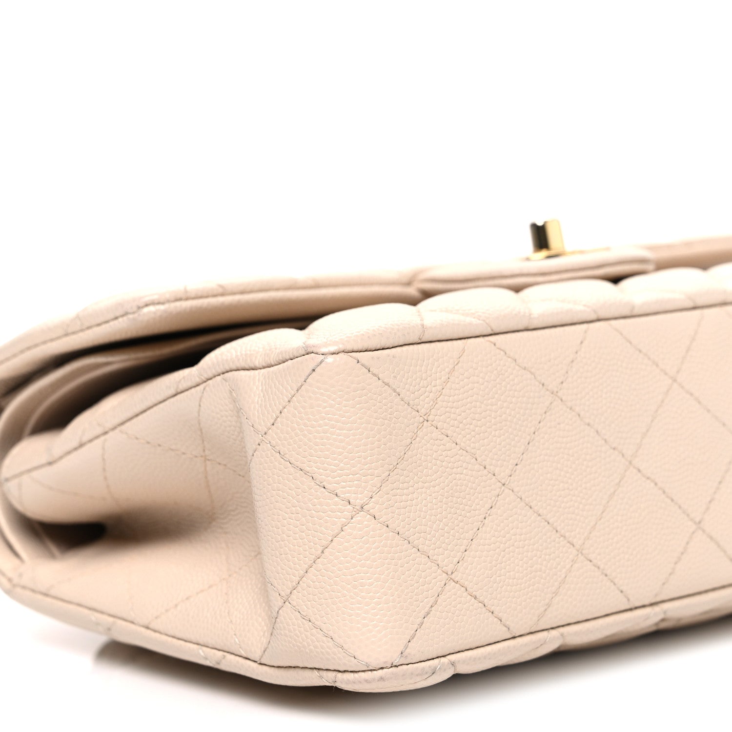 Chanel Caviar Quilted Small Double Flap Beige
