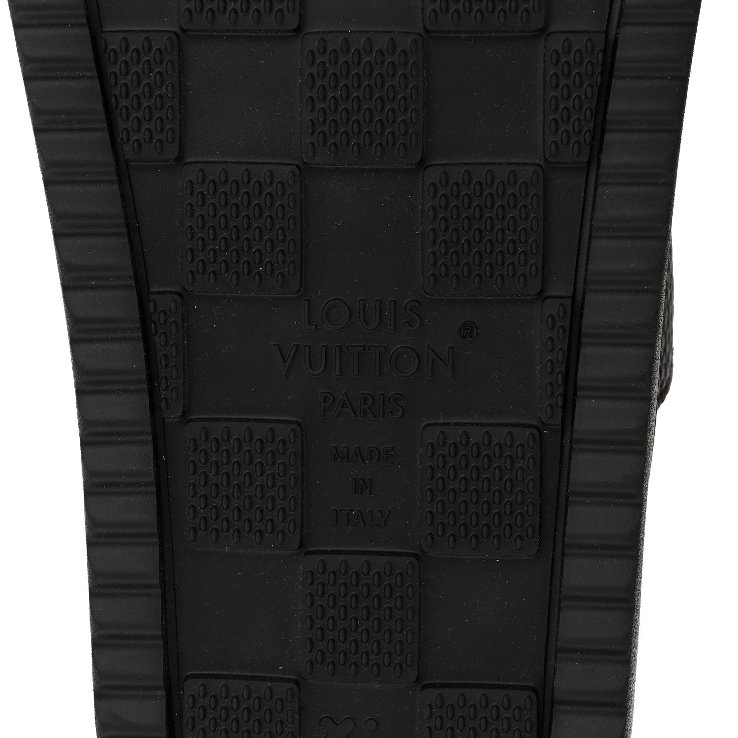 Louis Vuitton Grained Calfskin Embossed Monogram Mens Venice Mule Sandals 11 Black