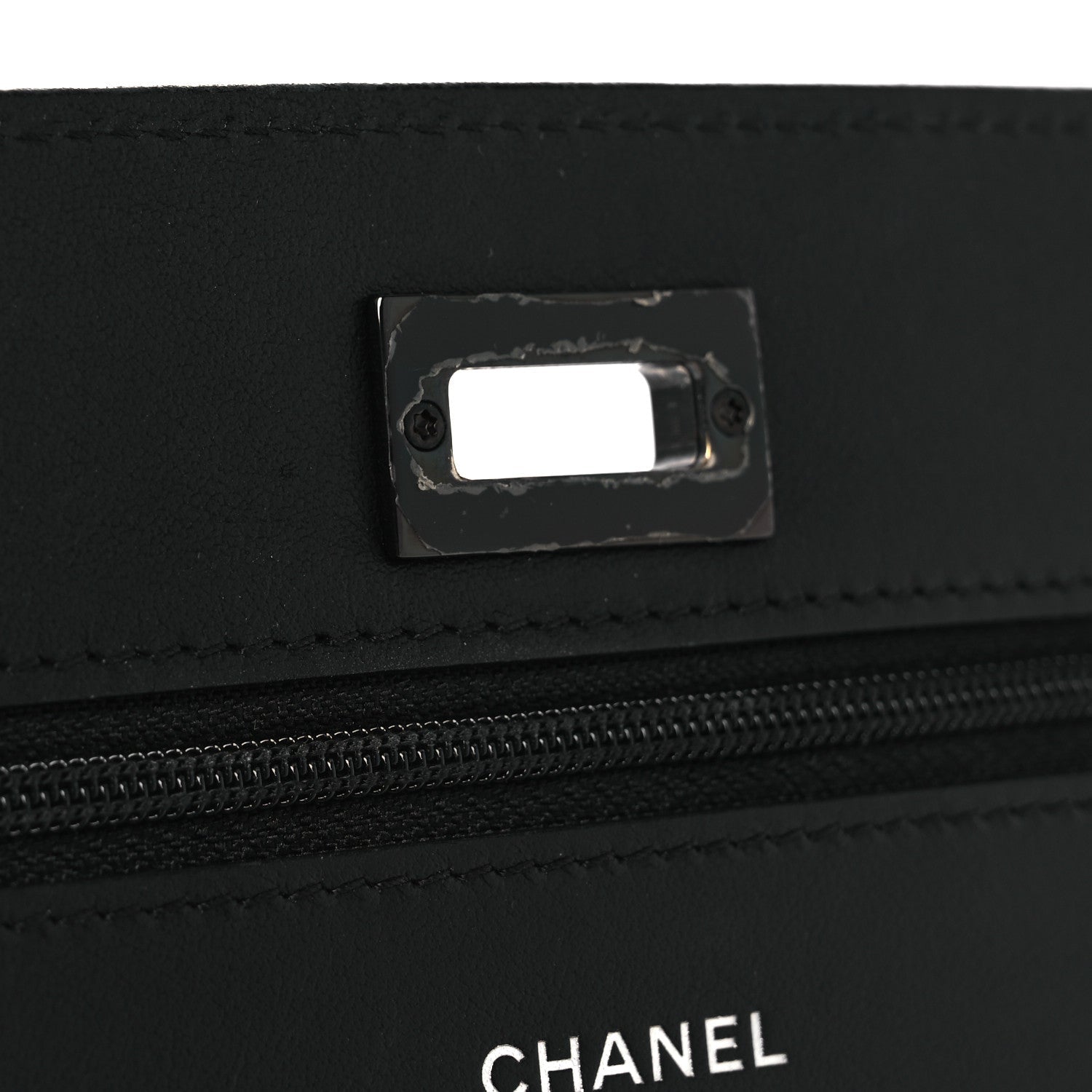 Chanel Aged Calfskin Quilted Reissue Wallet On Chain WOC So Black