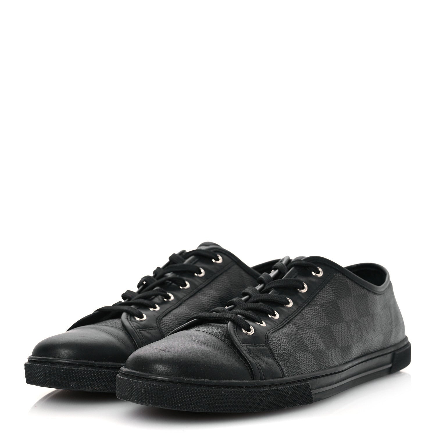 Louis Vuitton Calfskin Damier Graphite Sneakers 7.5