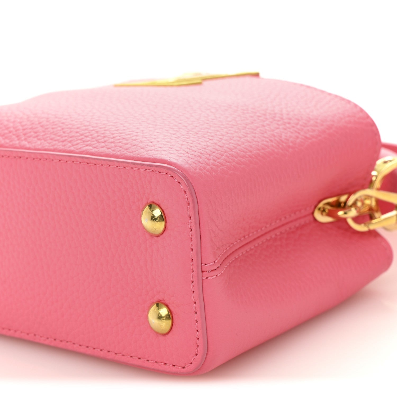 Louis Vuitton Taurillon Capucines Mini Dragon Fruit Pink Cedrat