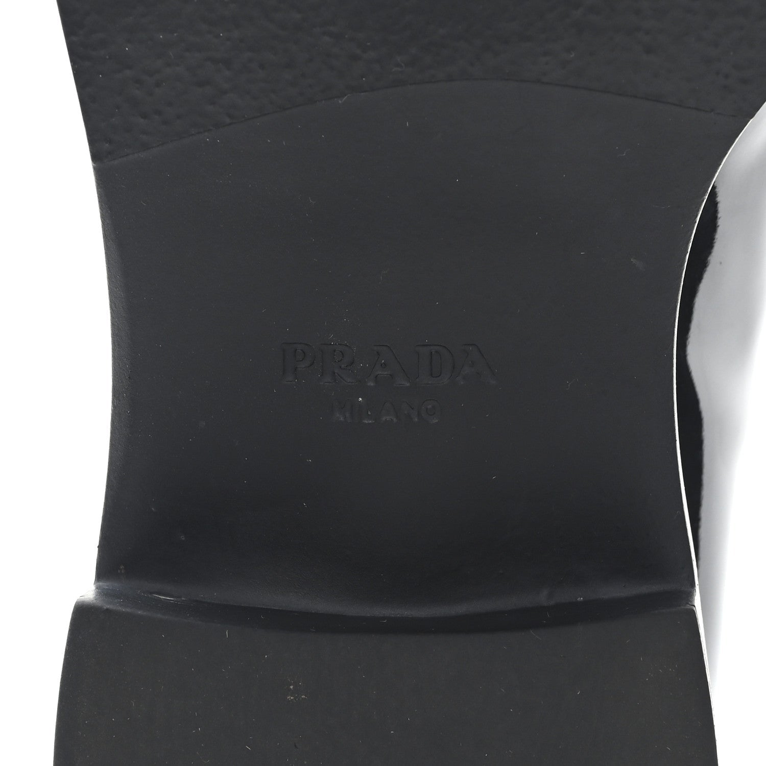 Prada Vernice Triangle 50mm Loafers 39.5 Black