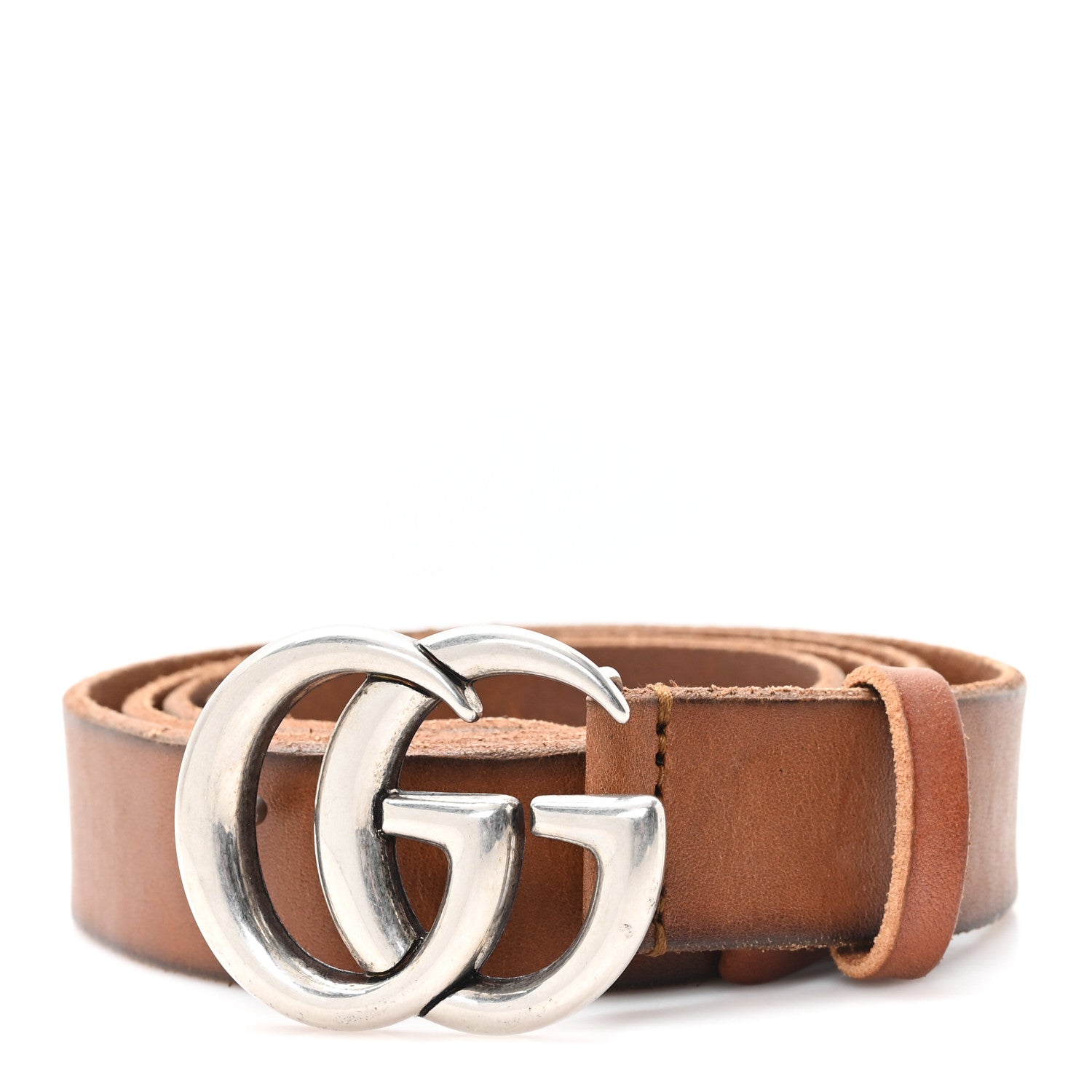 Gucci Cuoio Toscano Nickel Double Double G 30mm Belt 115 46 Cuir