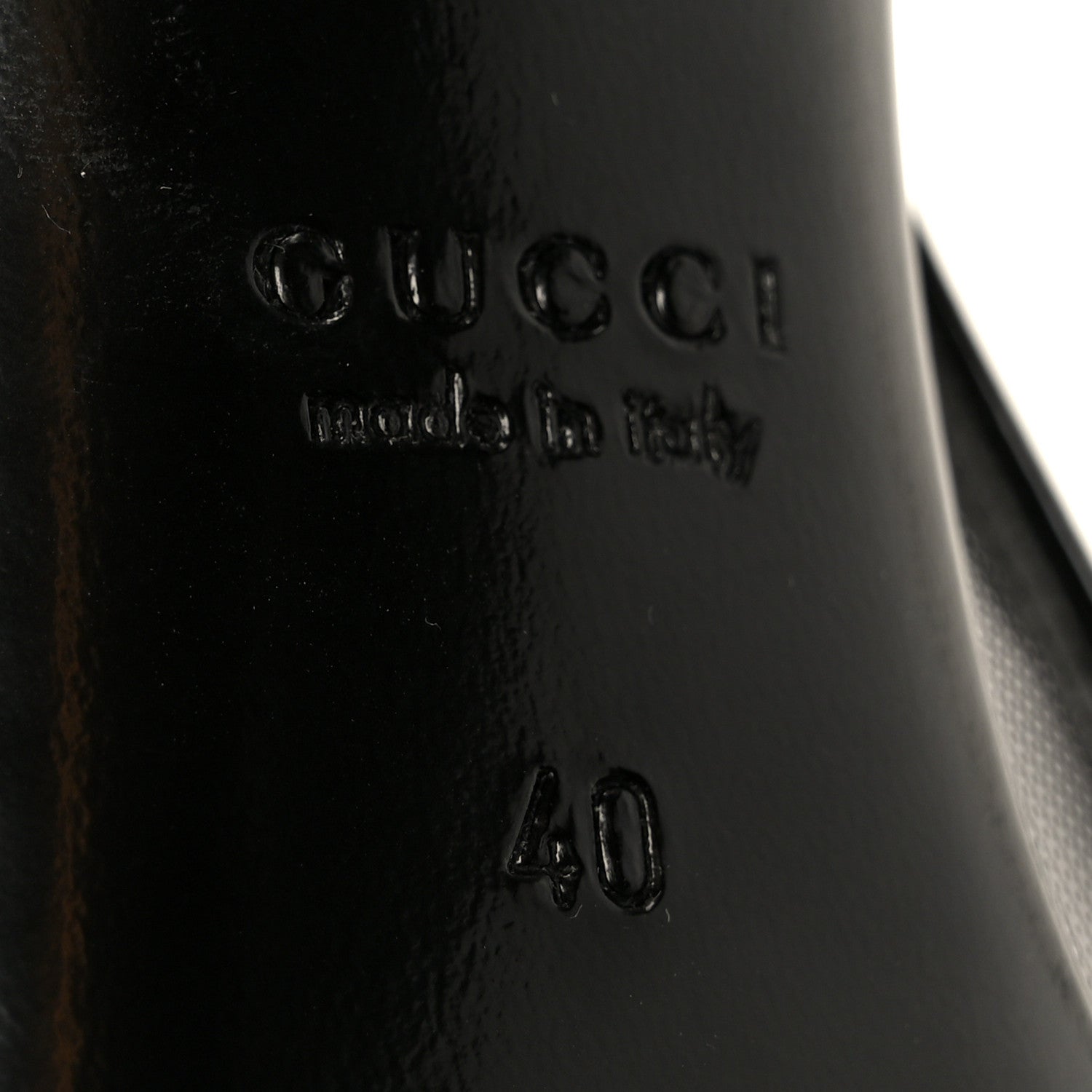 Gucci Tela Retino Patent Signoria 105mm Slingback Pumps 40 Black