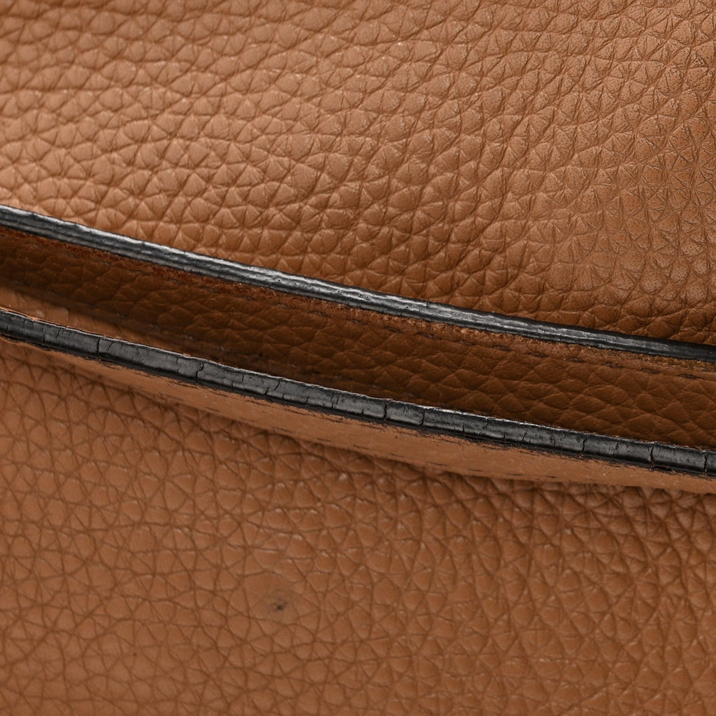 Gucci Pebbled Calfskin Small Soho Disco Bag Camelia