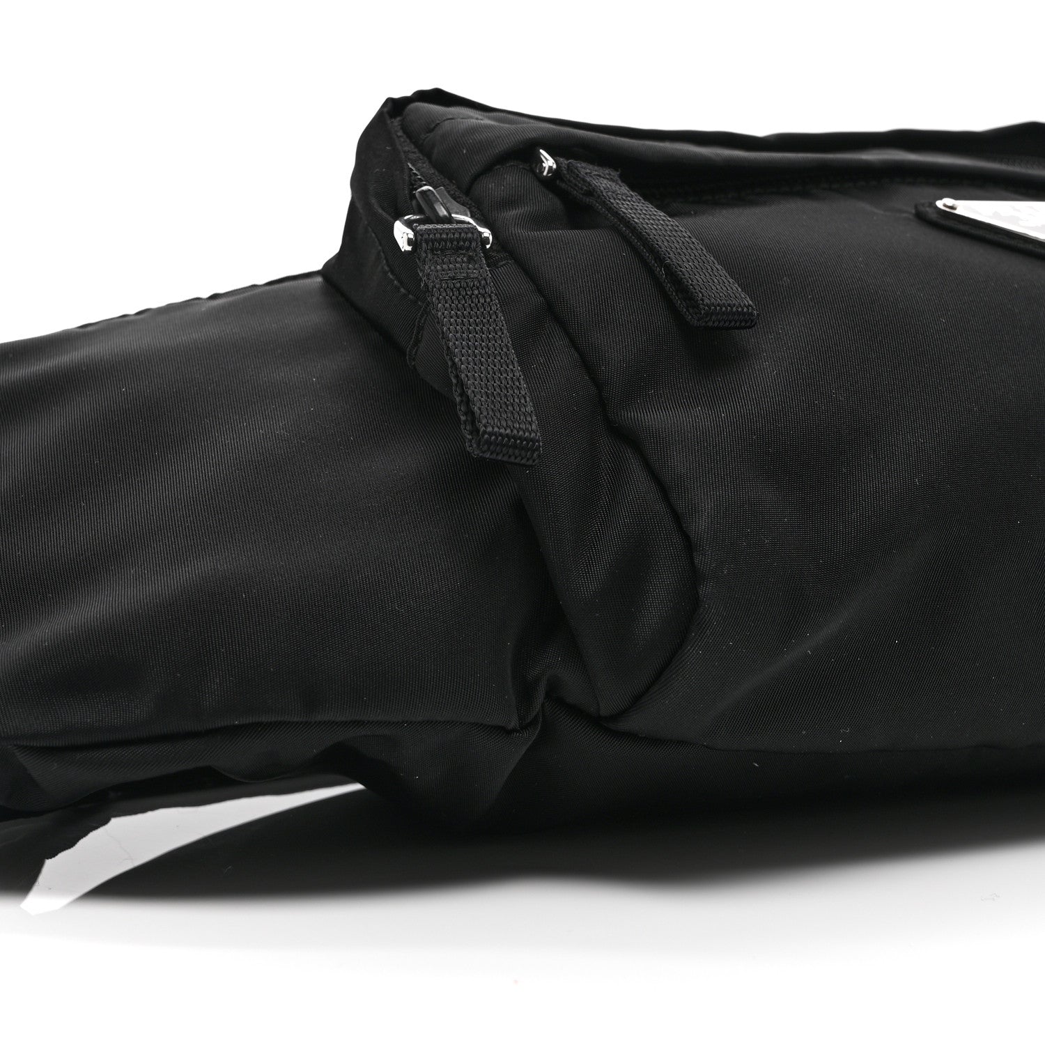 Prada Tessuto Nylon Double Pocket Belt Bag Black