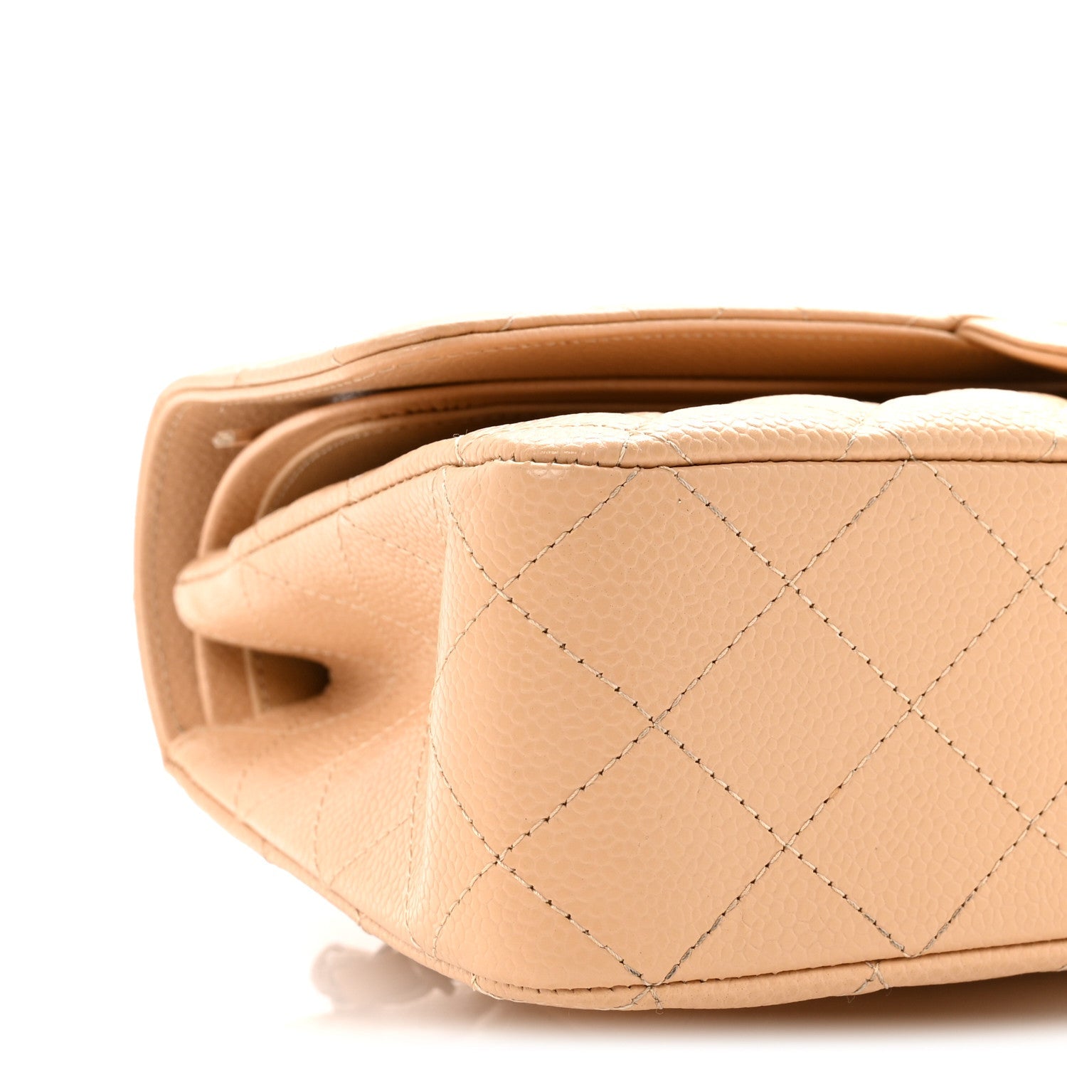 Chanel Caviar Quilted Medium Double Flap Beige