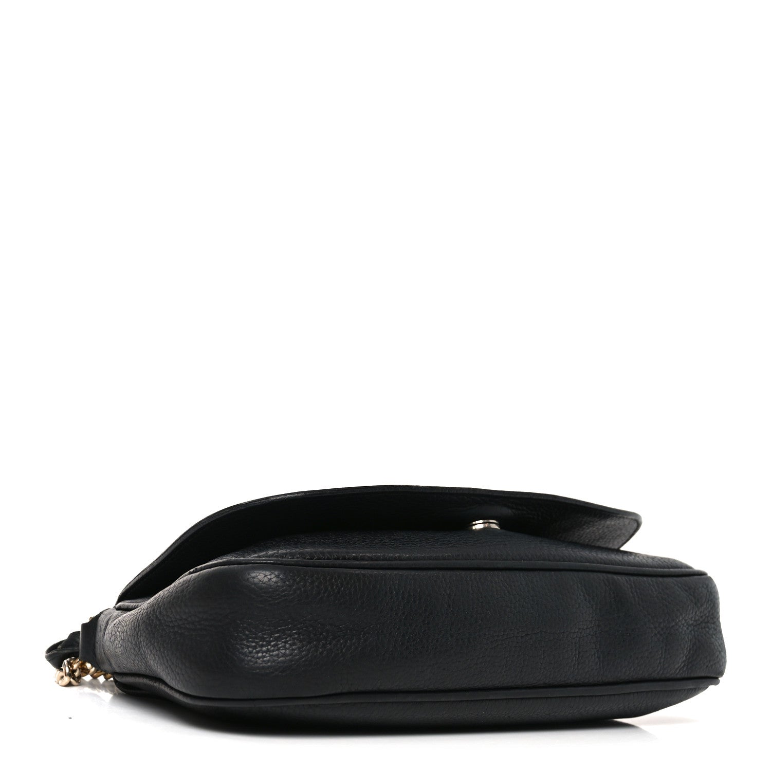 Gucci Pebbled Calfskin Medium Soho Flap Crossbody Black