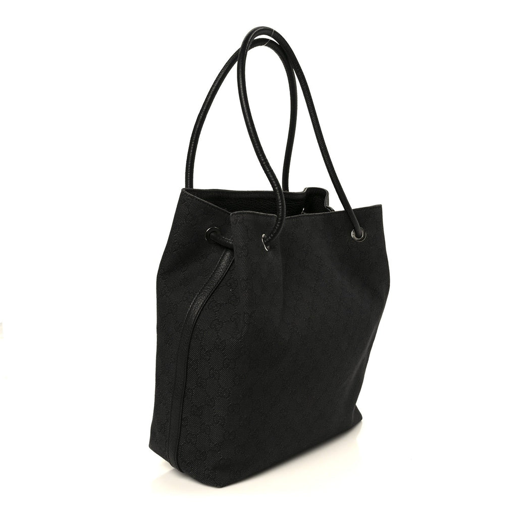 Gucci Canvas Monogram Gifford Shopping Tote Black