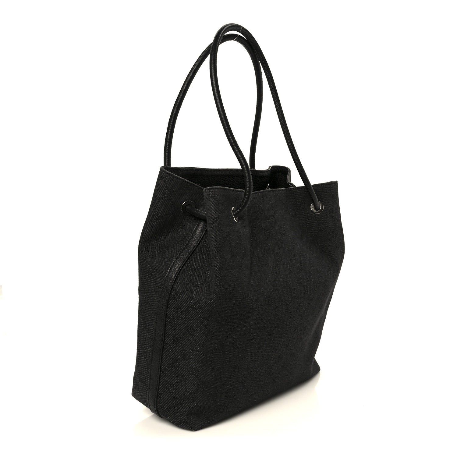 Gucci Canvas Monogram Gifford Shopping Tote Black