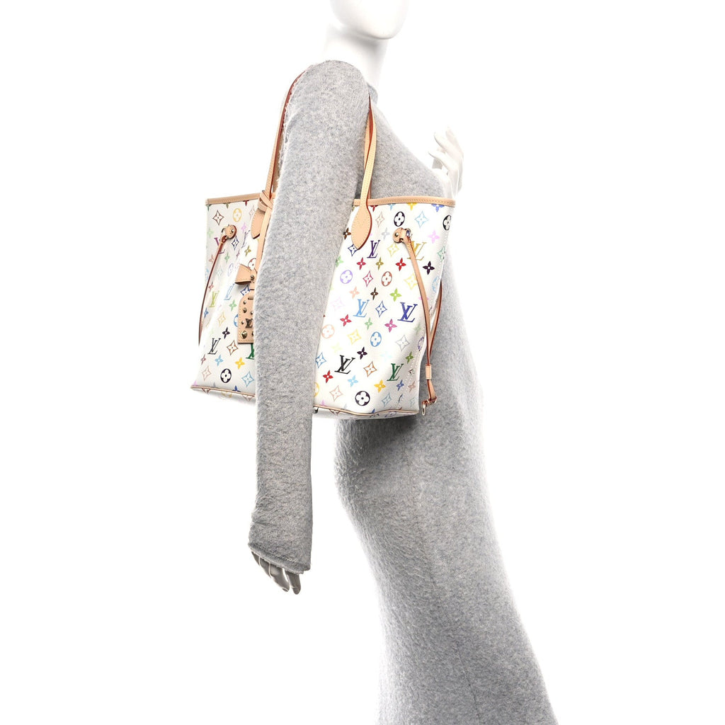 Louis Vuitton LV X TM Monogram Multicolor Neverfull MM White