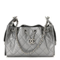 Chanel Metallic Caviar Quilted Mini Chanel 25 Handbag Anthracite
