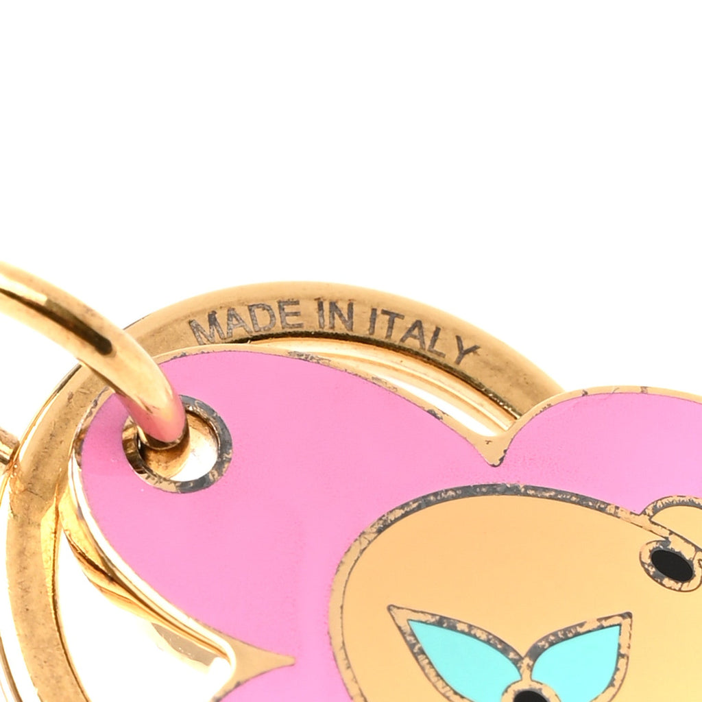 Louis Vuitton Enamel Vivienne Bag Charm Key Holder Multicolor