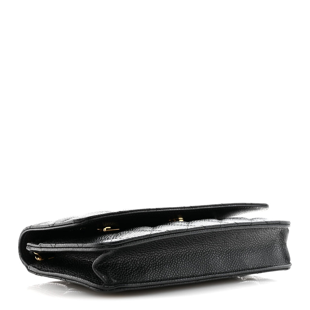 Chanel Caviar Quilted Wallet on Chain WOC Black