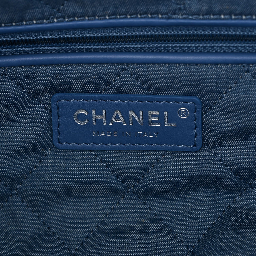 Chanel Denim Quilted Chanel 22 Blue