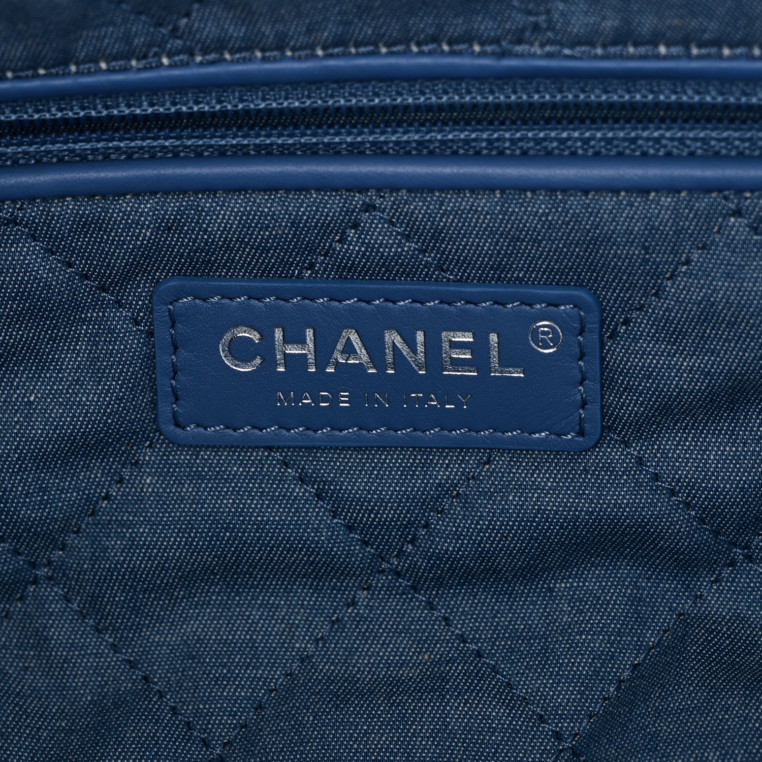 Chanel Denim Quilted Chanel 22 Blue