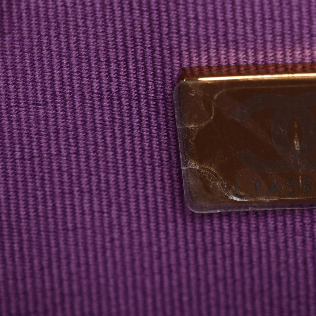 Chanel Lambskin Quilted Pick Me Up Wallet On Chain WOC Purple