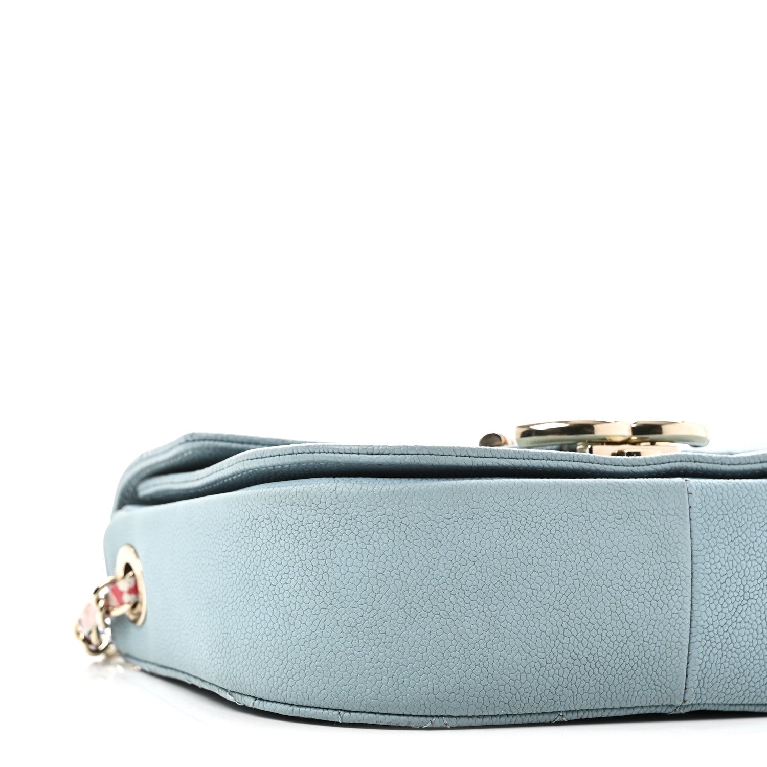 Chanel Grained Calfskin Quilted Small Cuba Top Handle Flap Blue