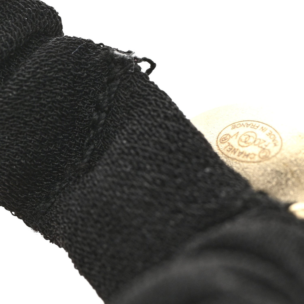 Pearl CC Hair Tie Black Gold Pearly White