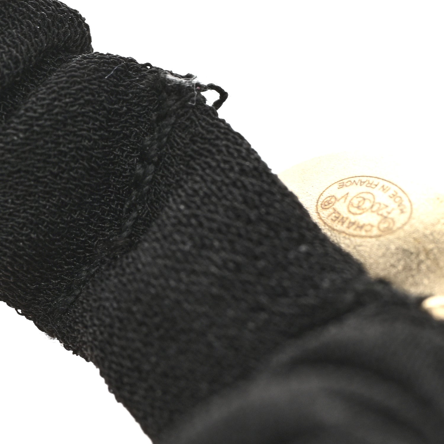 Pearl CC Hair Tie Black Gold Pearly White