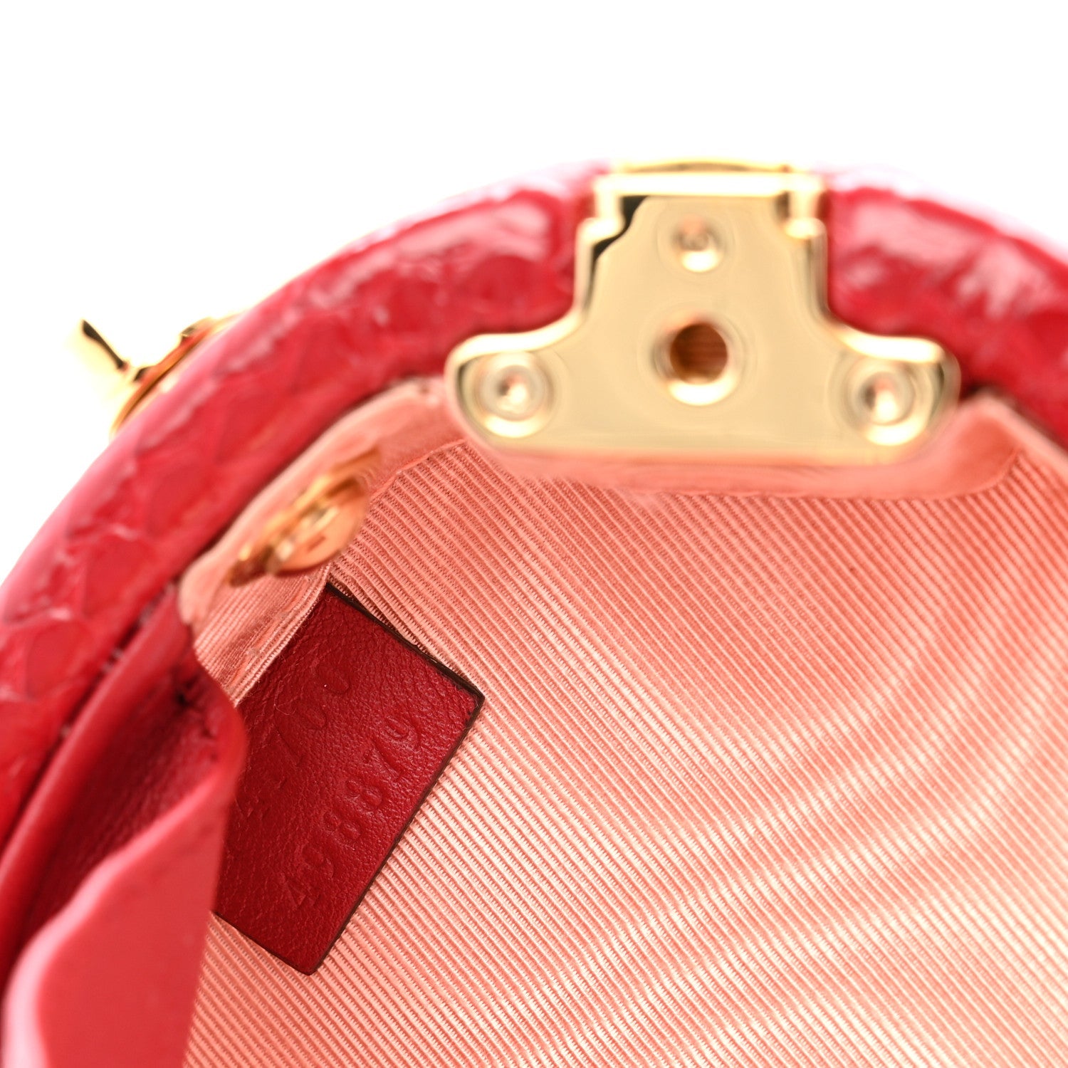 Gucci Snakeskin Broadway Mini Heart Top Handle Bag Rasberry Candy