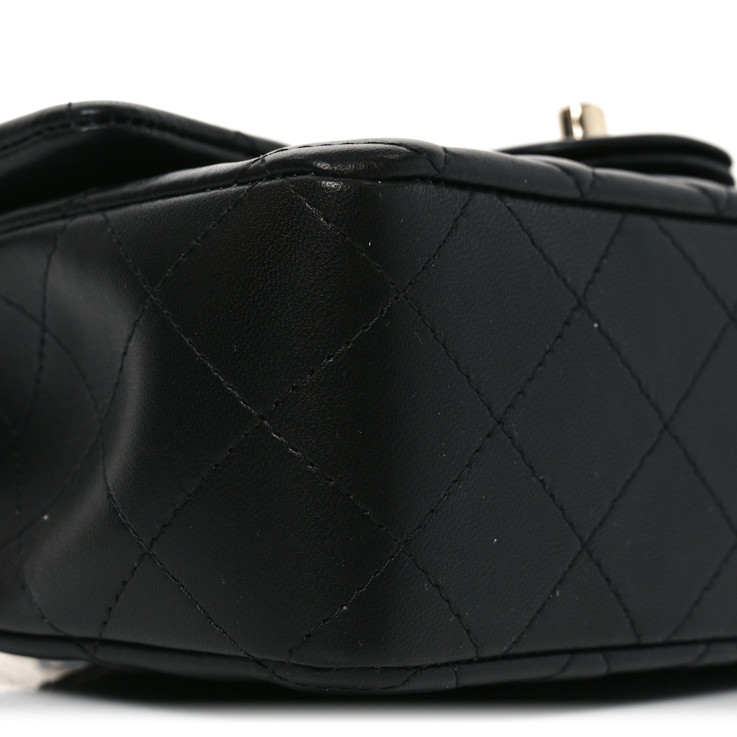 Chanel Lambskin Quilted Mini Rectangular Flap Black