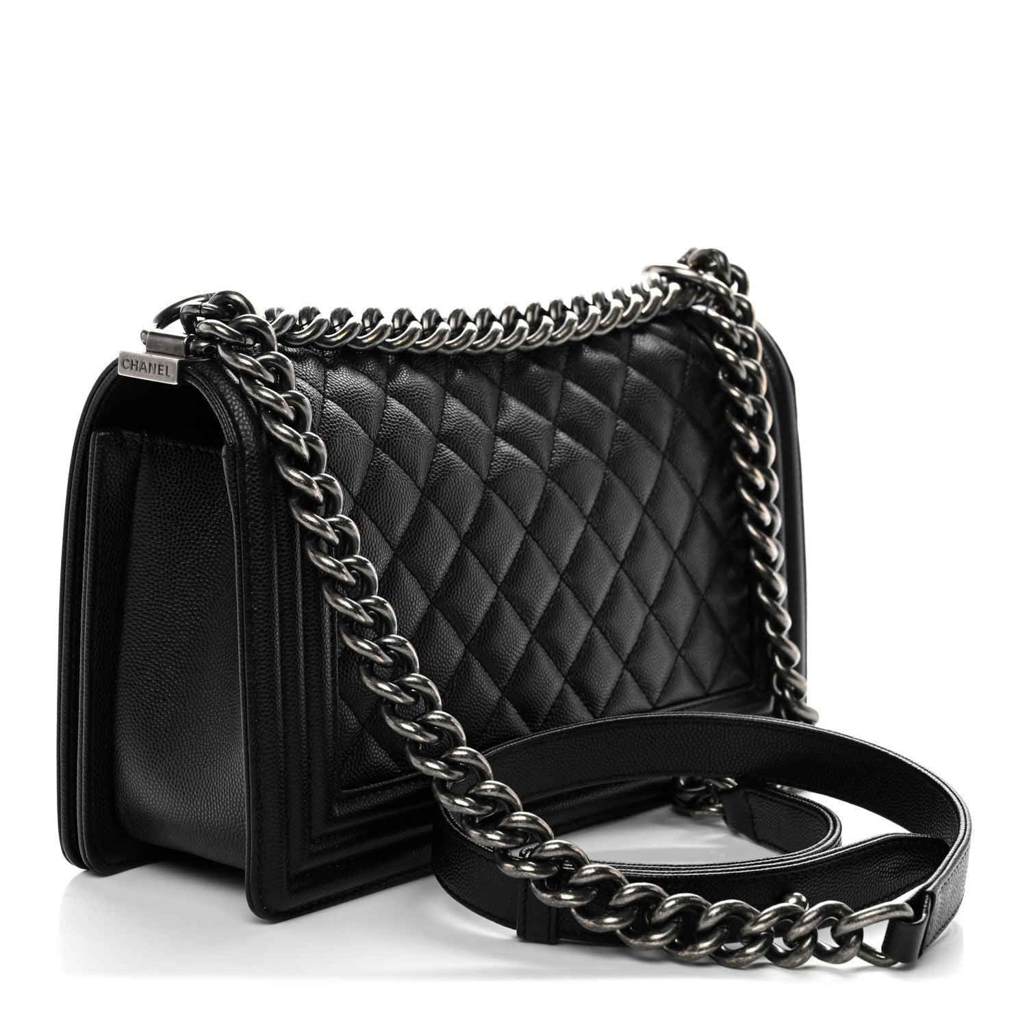 Chanel Caviar Quilted Medium Boy Flap Black