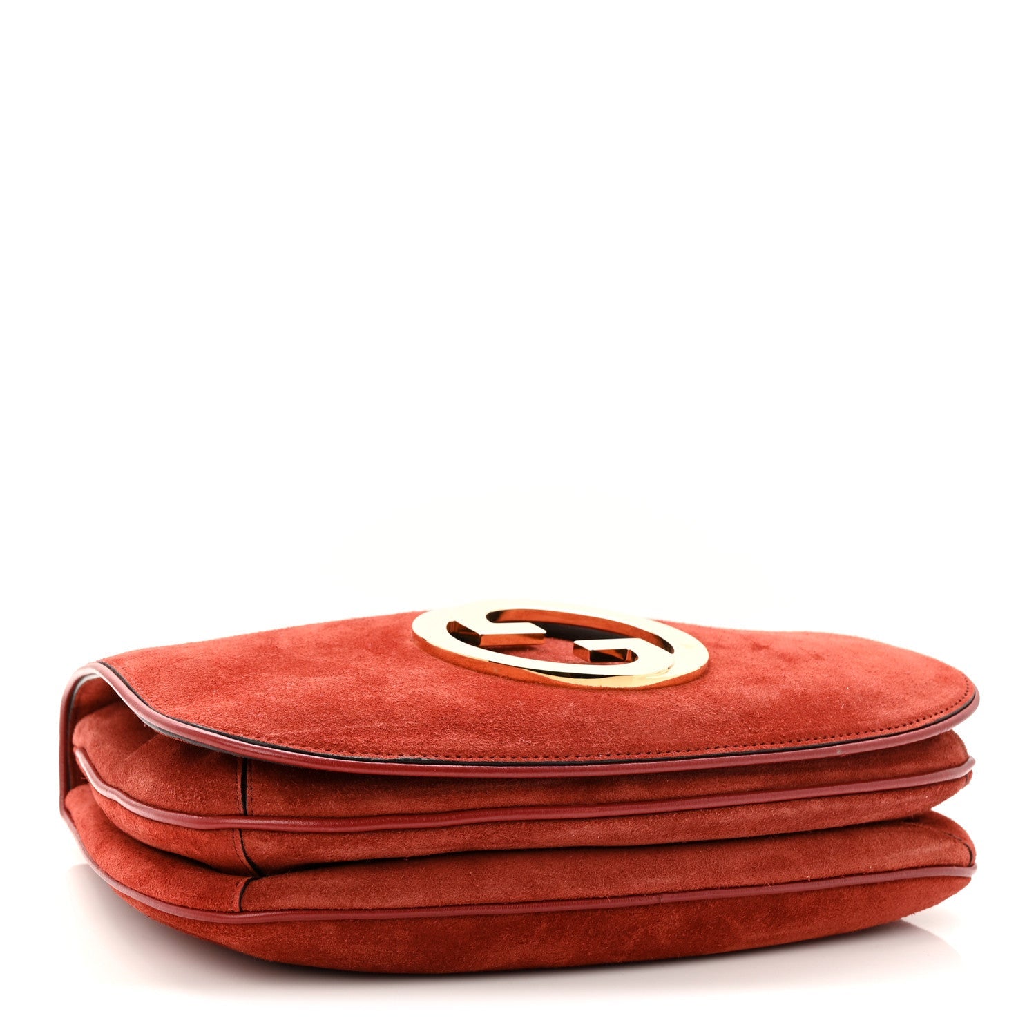 Gucci Suede Talco Roxy Calfskin Web Medium Blondie Shoulder Flap Bag Blondie Red