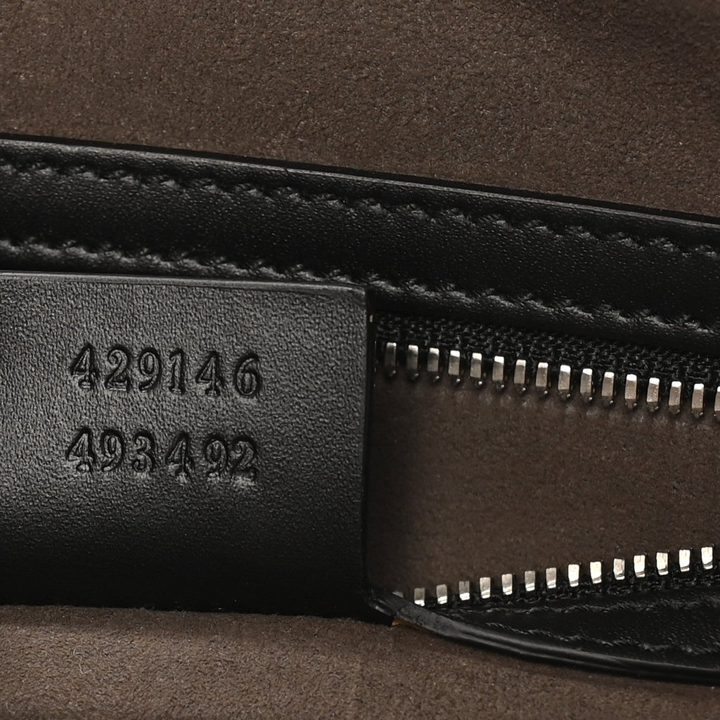 Gucci Guccissima Zip Pouch Wristlet Black