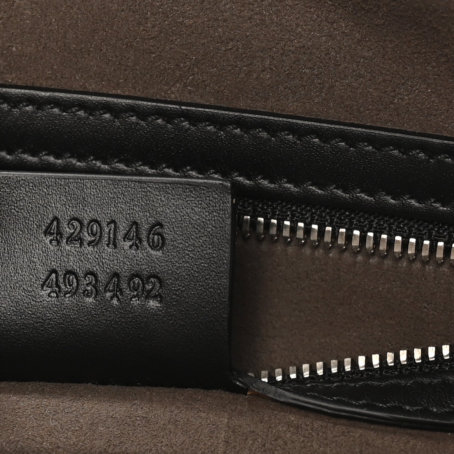 Gucci Guccissima Zip Pouch Wristlet Black