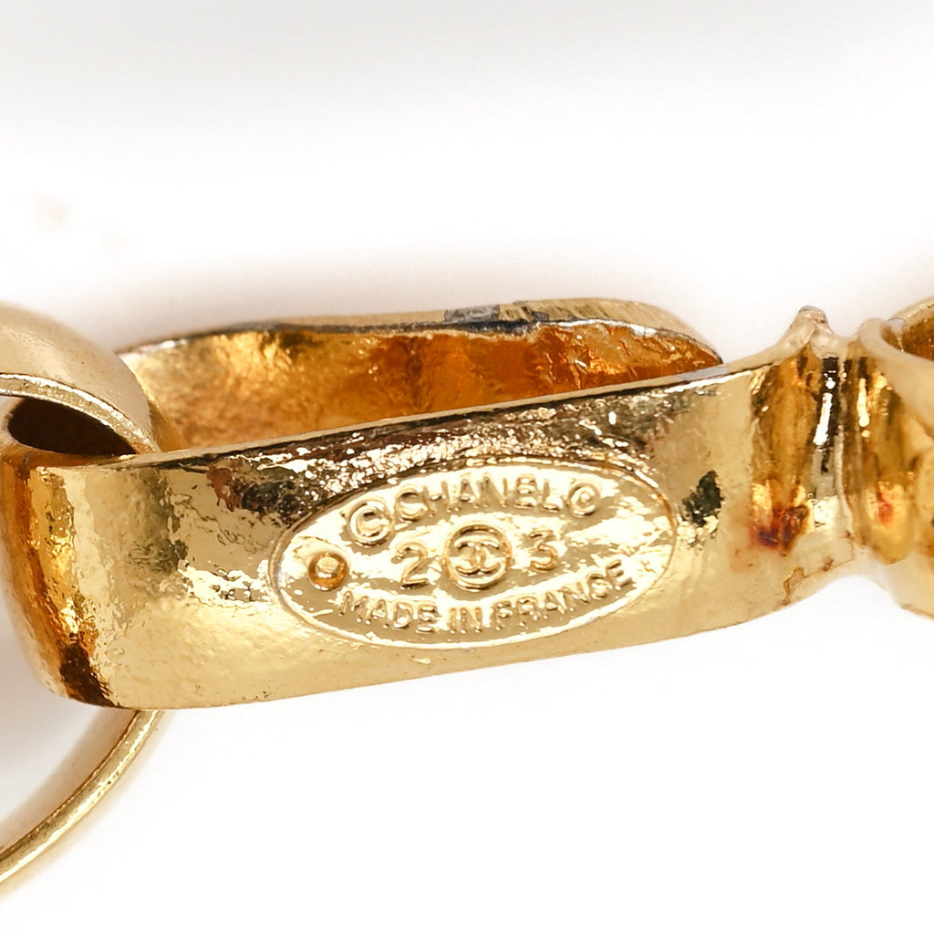 Metal Chain CC Medallion Belt Gold